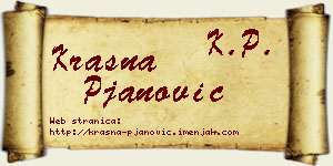 Krasna Pjanović vizit kartica